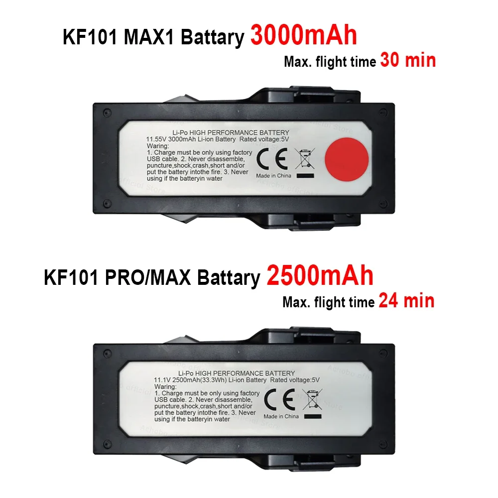 KF101 MAX Battery 11.55V/3000mAh Batt 11.1V/2500mAh Optional Drone Accessories KF101PRO Original Battaries for KF101 MAX1 Drone