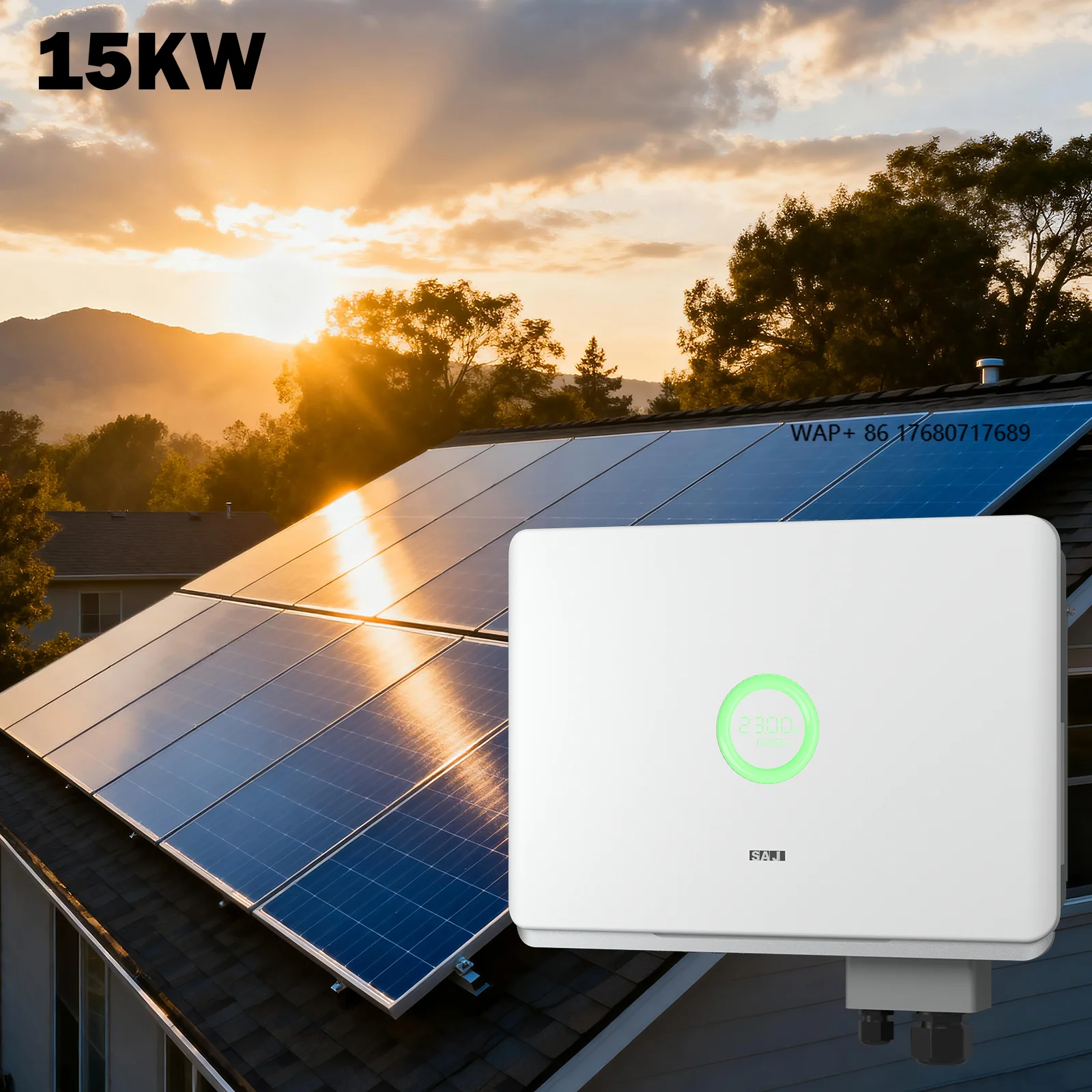 

15KW Hybrid Solar Inverter with Battery Storage - Smart Energy System for Home & Industrial Use