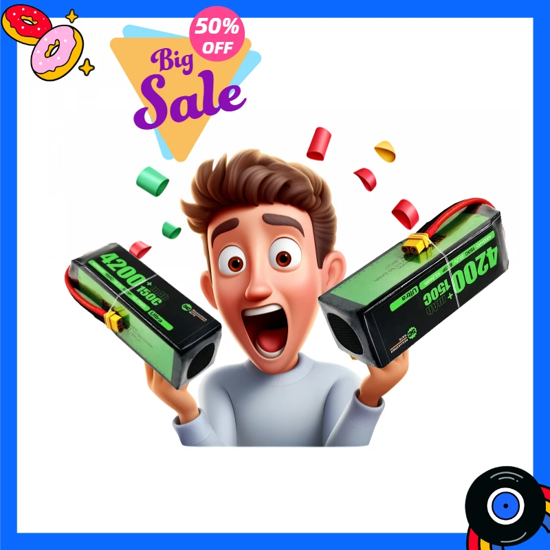 

High-Performance Battery 4200mAh 22.2V 150C Large Capacity Lithium Battery for RC Airplane Quadcopter Helicopter FPV Drones