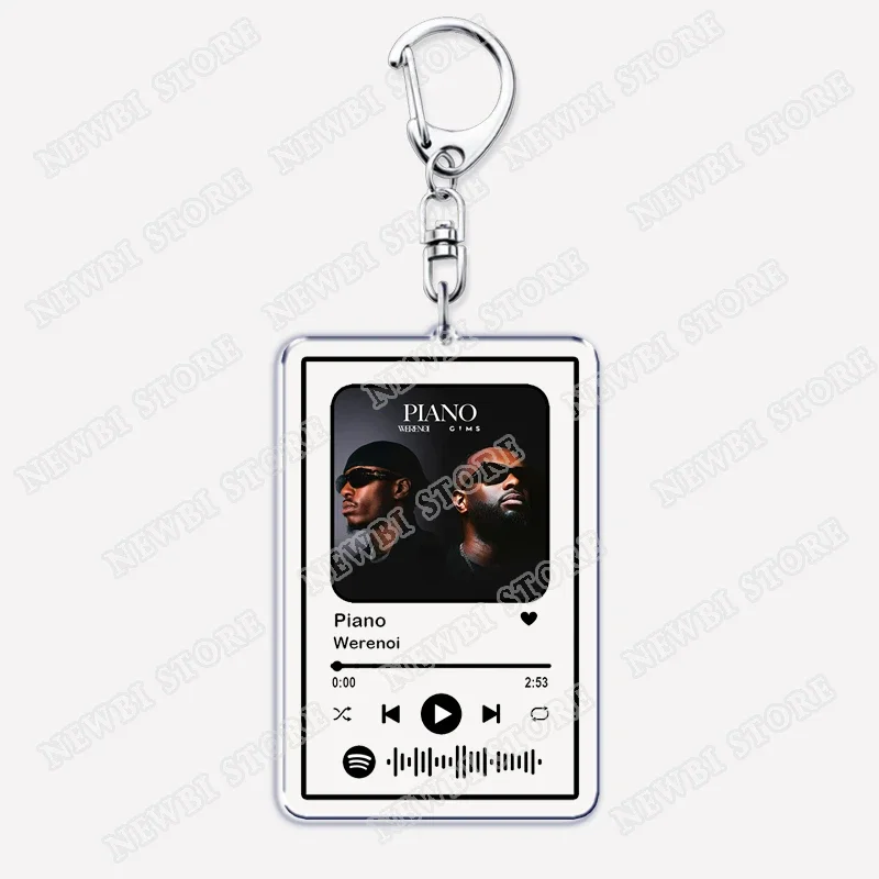 France Rapper Werenoi Songs Keychains for Women Accessories Bag Laboratoire Tu Connais Music Keying Jewelry Fans Friends Gifts