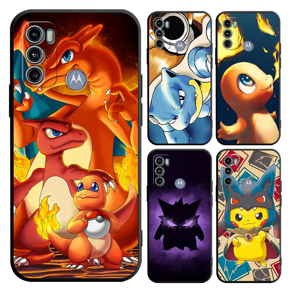 Anime Pokemon Eevee Phone Case for Motorola Moto G71 G200 G60S G50 G31 G51 G52 G22 G30 G9Plus Power Lite 5G Cover