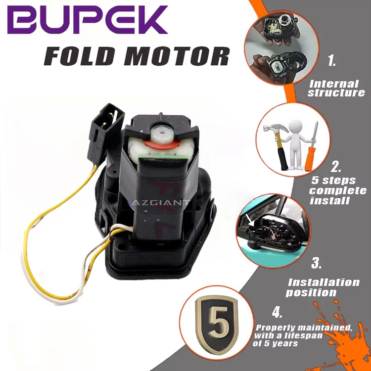 Conjunto de motor de plegado de espejo retrovisor BUPEK para Suzuki S-CROSS Swift MK6 Sport SX4 Vitara MK4, espejo lateral izquierdo/derecho, herramientas para espejos de coche