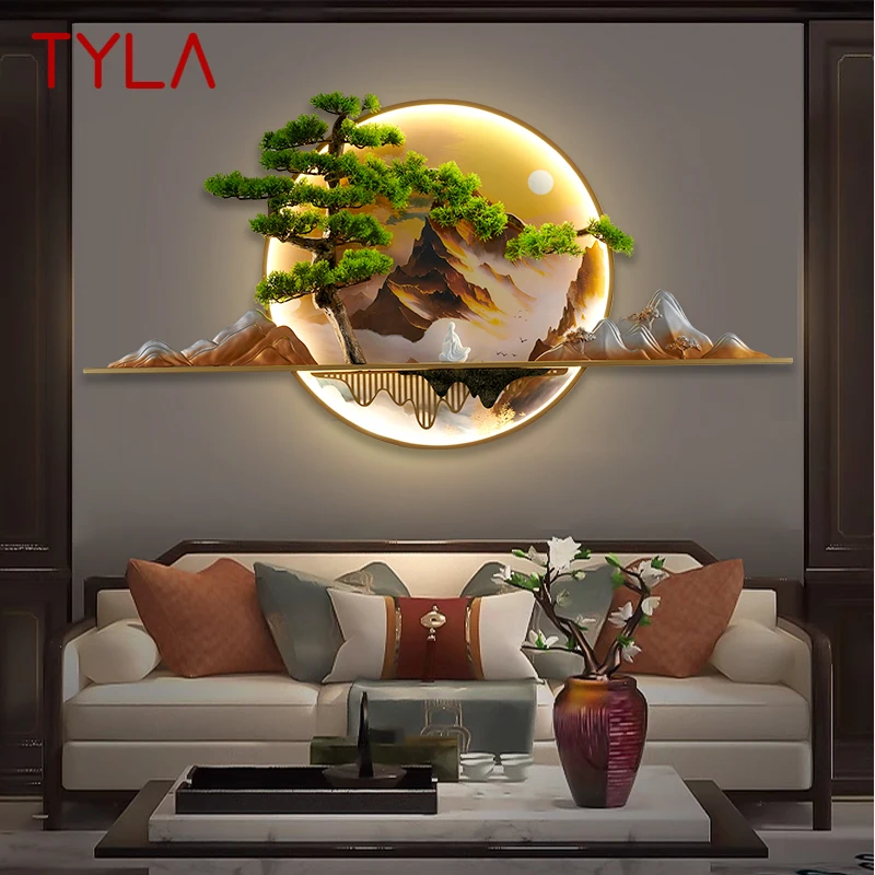 

TYLA Modern Picture Wall Light LED Chinese Creative Landscape Mural Sconce Lamp For Home Living Room Study Bedroom Decor