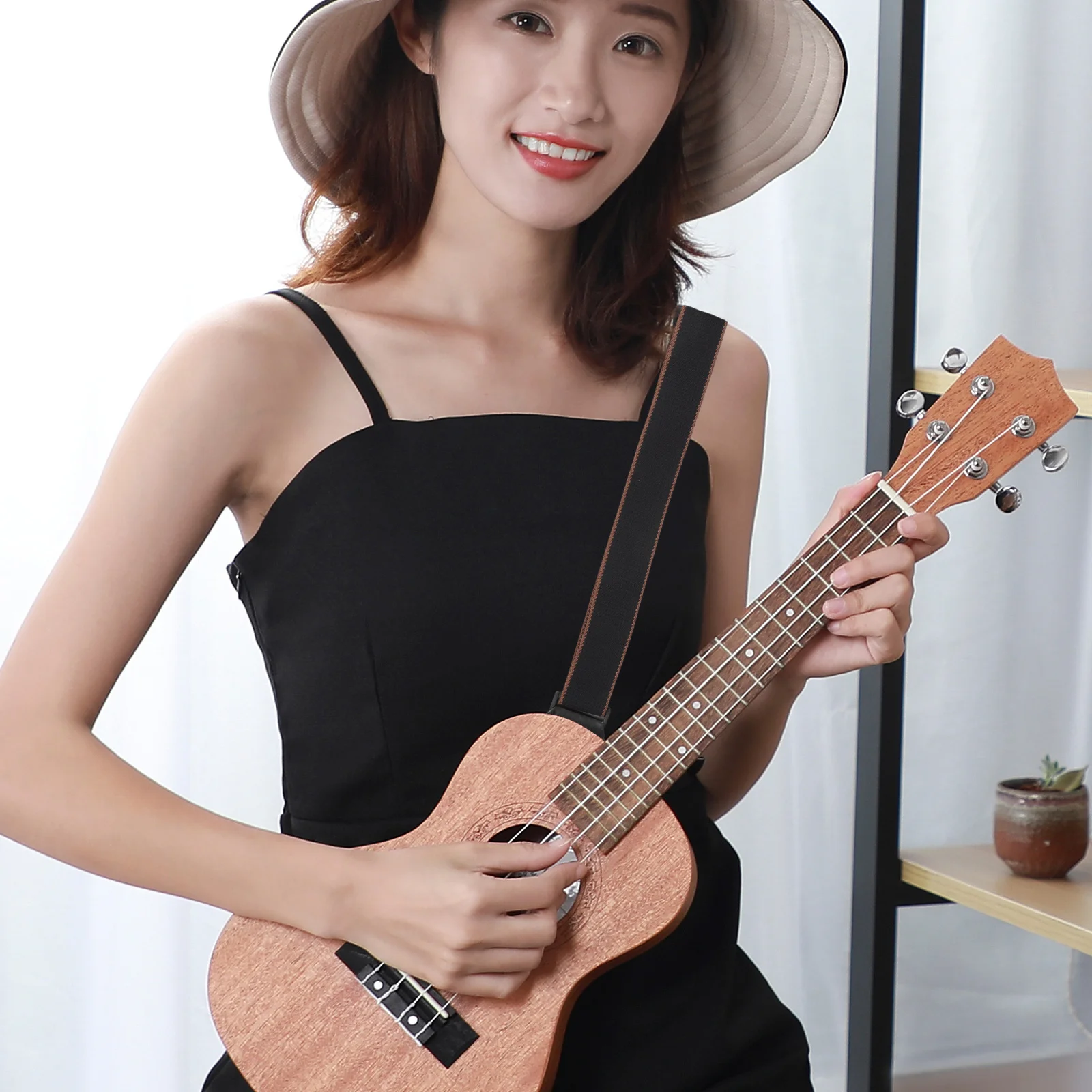 

Guitar Strap Thickened Durable Adjustable Lightweight Wide Bass Guitar Shoulder Strap Portable Replacement Belt