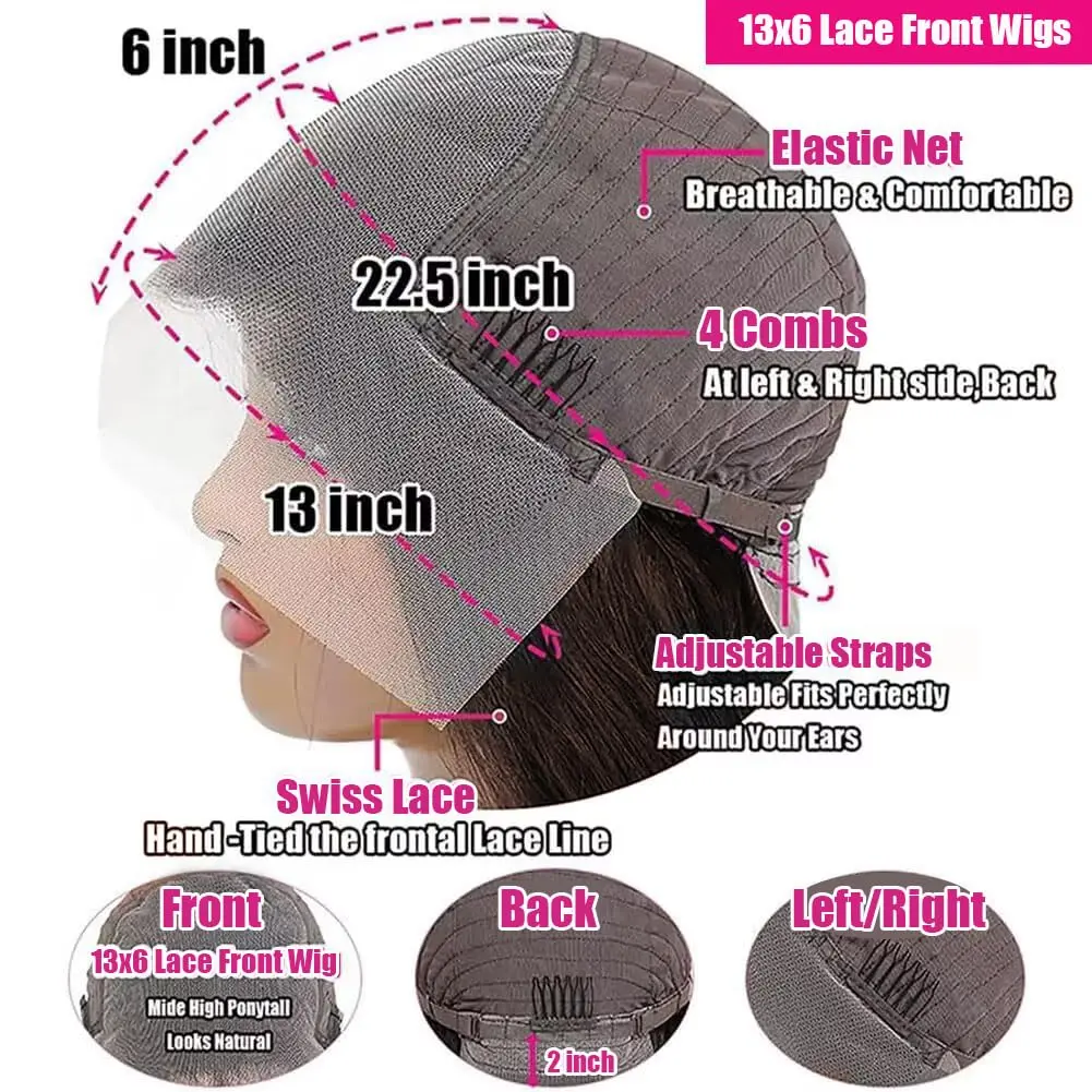 الشوكولاته براون الجسم موجة الدانتيل شعر مستعار أمامي شعر الإنسان 13x6 Hd الدانتيل الجبهة الباروكات شعر الإنسان البرازيلي شعر مستعار بني مسبق النتف للنساء #6