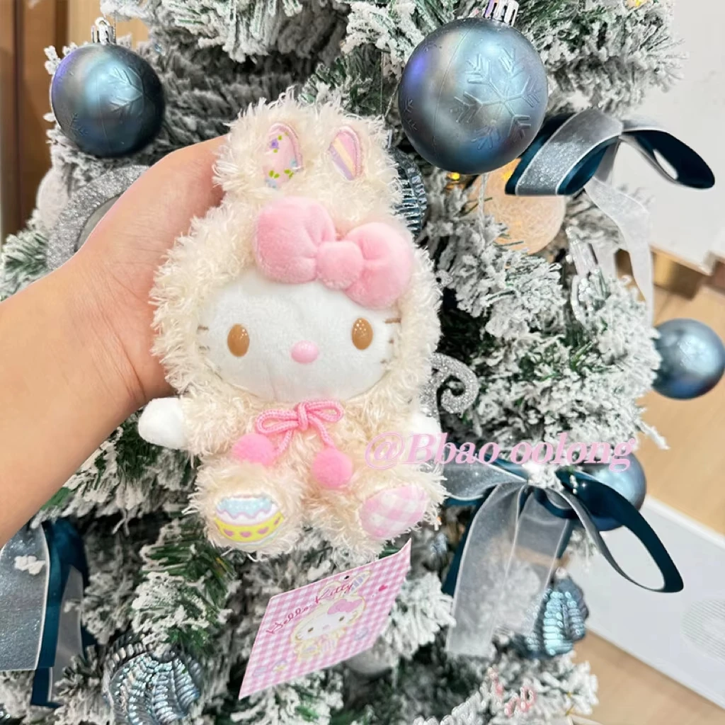 漫画ハローキティサンリオイースター子猫バックパックアクセサリーかわいいぬいぐるみキーホルダー女の子ぬいぐるみキーホルダーおもちゃアクセサリーギフト
