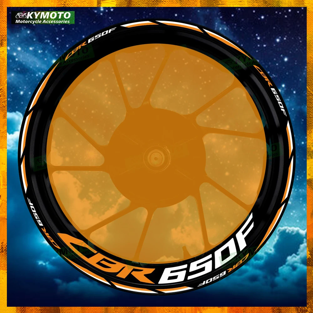 

Для Honda CBR650F CBR 650F светоотражающее колесо мотоцикла 17-дюймовая наклейка гоночный обтекатель колеса наклейка обод полоса лента украшение