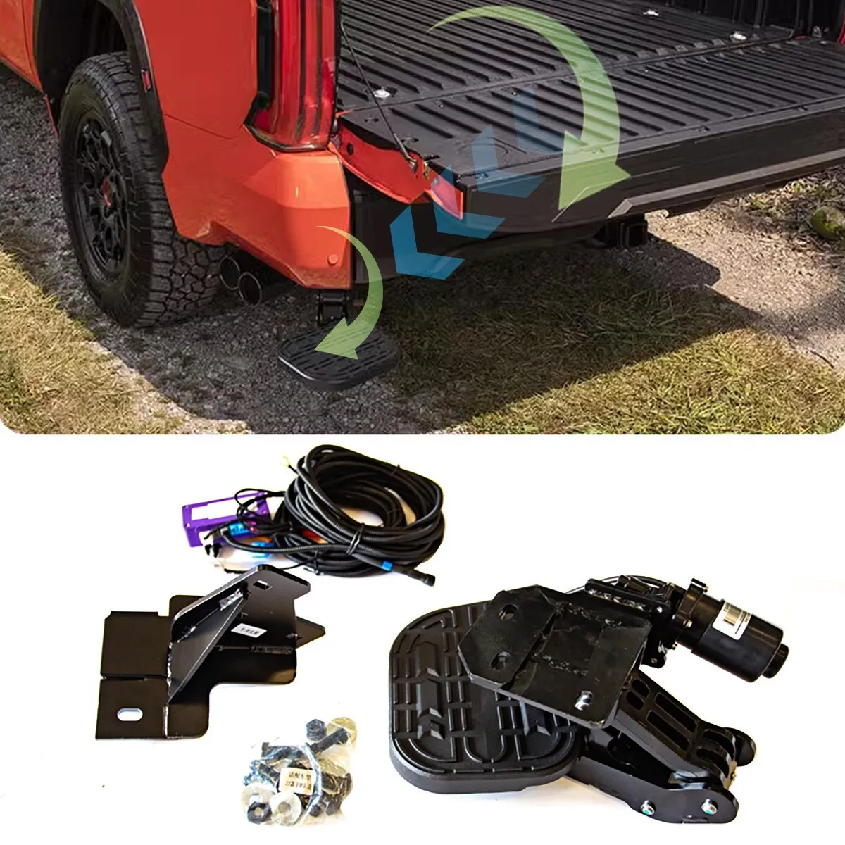 

Electric Bed Step Retractable Rear Step Fits for Toyota Tundra 2022-2025