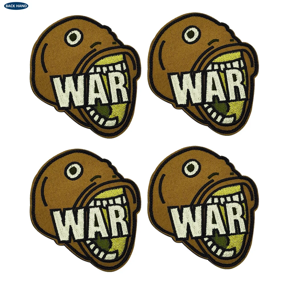 

Letter"WAR" Tactical Badge Hook and Loop Embroidery Patch DIY Backpack Bag Hat ]Craft Decor Repair Applique Sewing Accessories