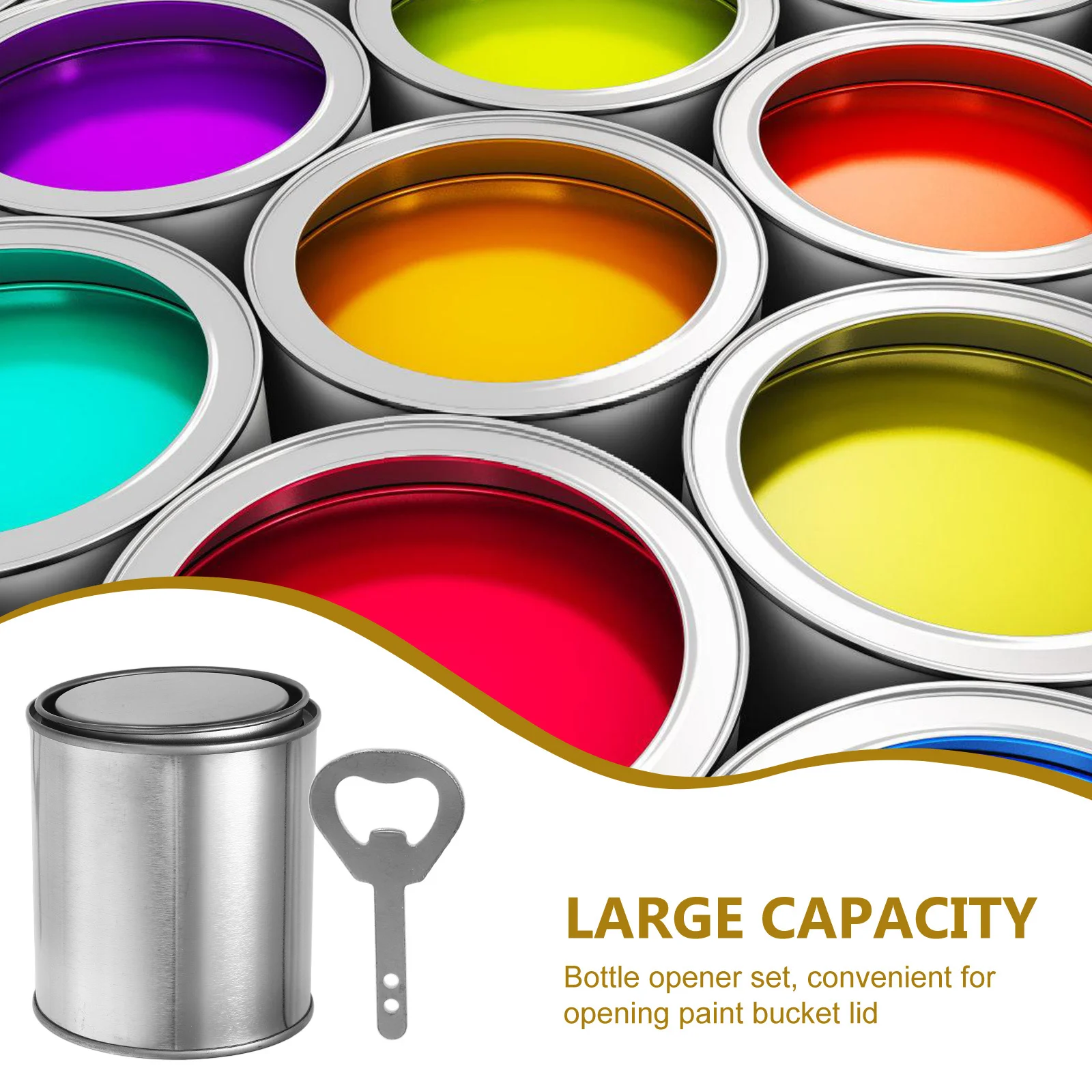 مجموعة واحدة من علب معدنية فارغة مع أغطية حاويات تخزين بحجم كوارت لراعي الطلاء الوقاية، مواد لاصقة، مانعة للتسرب، منظفات القصدير