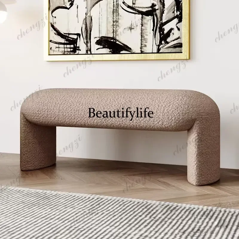 for A73 Living Room Entrance Stool Floor Bedroom Design Ottoman Pouf Shoe Changing Bench Entryway Furniture Home Decor