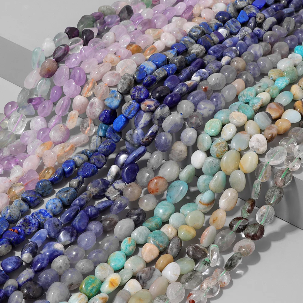 8-12mm Irregular Stone Bead Fluorite Saualpite Labradorite Loose Spacer Beads For Jewelry Making Bracelet Necklace DIY Handmade