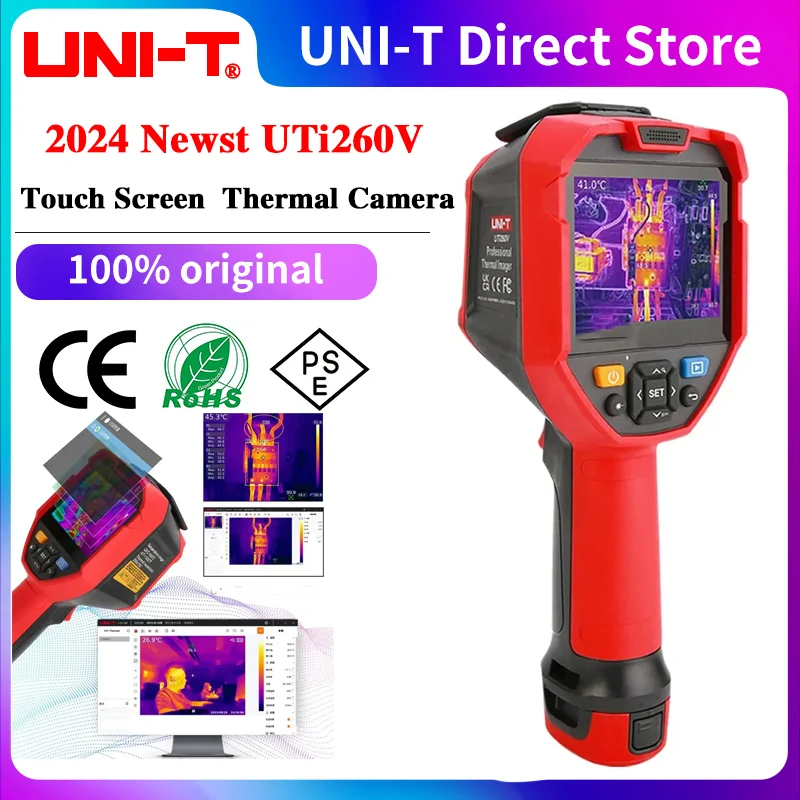 

UNI-T UTi260V Thermal Camera Touch Screen Infrared Thermal Imager with Laser Mobile Phone Remote Control Video Record Function