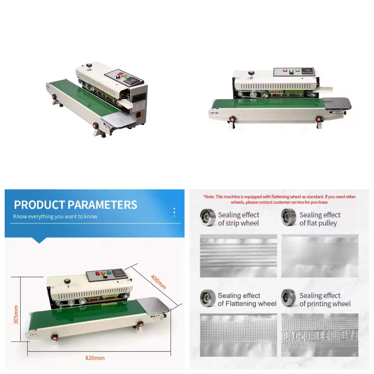 

STLFR-900 Standard Continuous Sealing Machine Plastic Bag Sealing Printing Film Snack Bag Packaging Machine Multifunctional