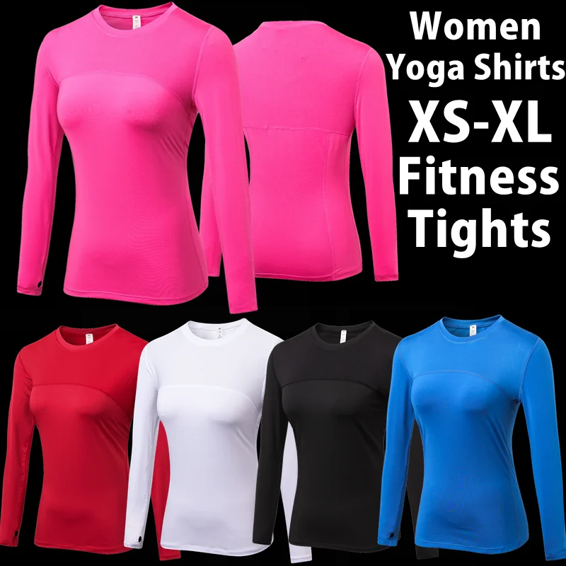 Long Sleeve Workout Shirts Women Quick Dry Gym Athletic T-Shirt Running Hiking Yoga Top with Thumb Hole Slim Fit