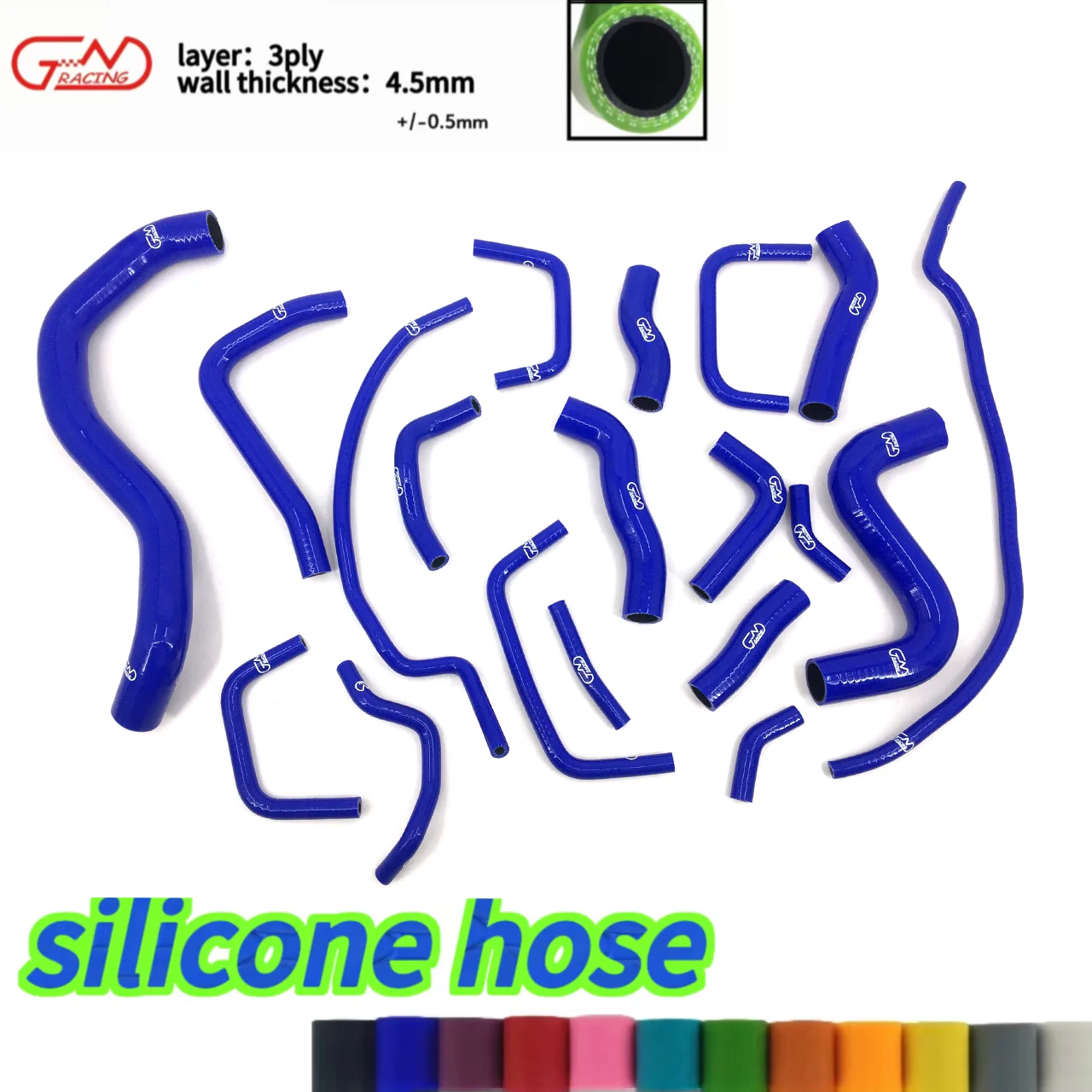JNRACING  For NISSAN SKYLINE GTR R35 VR38DETT GT- R 2008-2015 Silicone Radiator Coolant Hose Kit