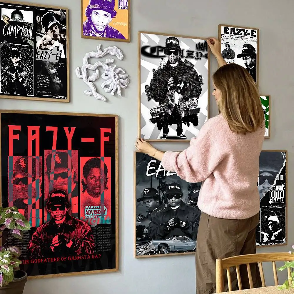 Rapper E-Eazy-E Classic Vintage Posters Waterproof Paper Sticker Coffee House B…