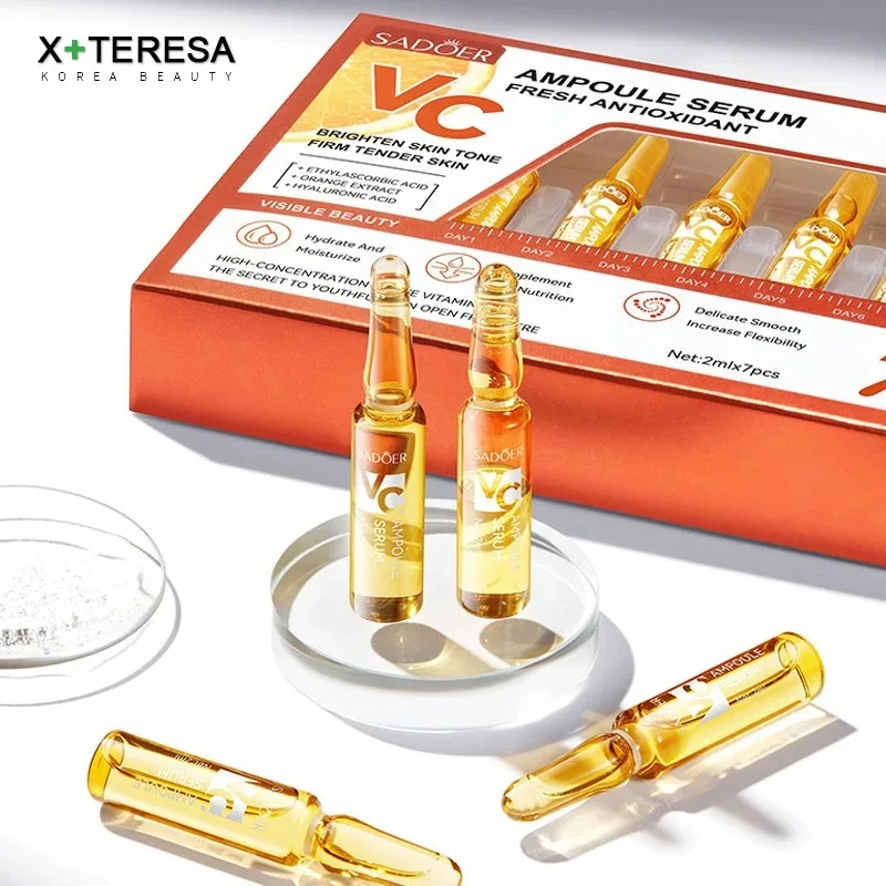 فيتامين C مصل تبييض الوجه البقع الداكنة إزالة النمش الهيالورونيك المسام تقليل مكافحة الشيخوخة التجاعيد إزالة جوهر Golder