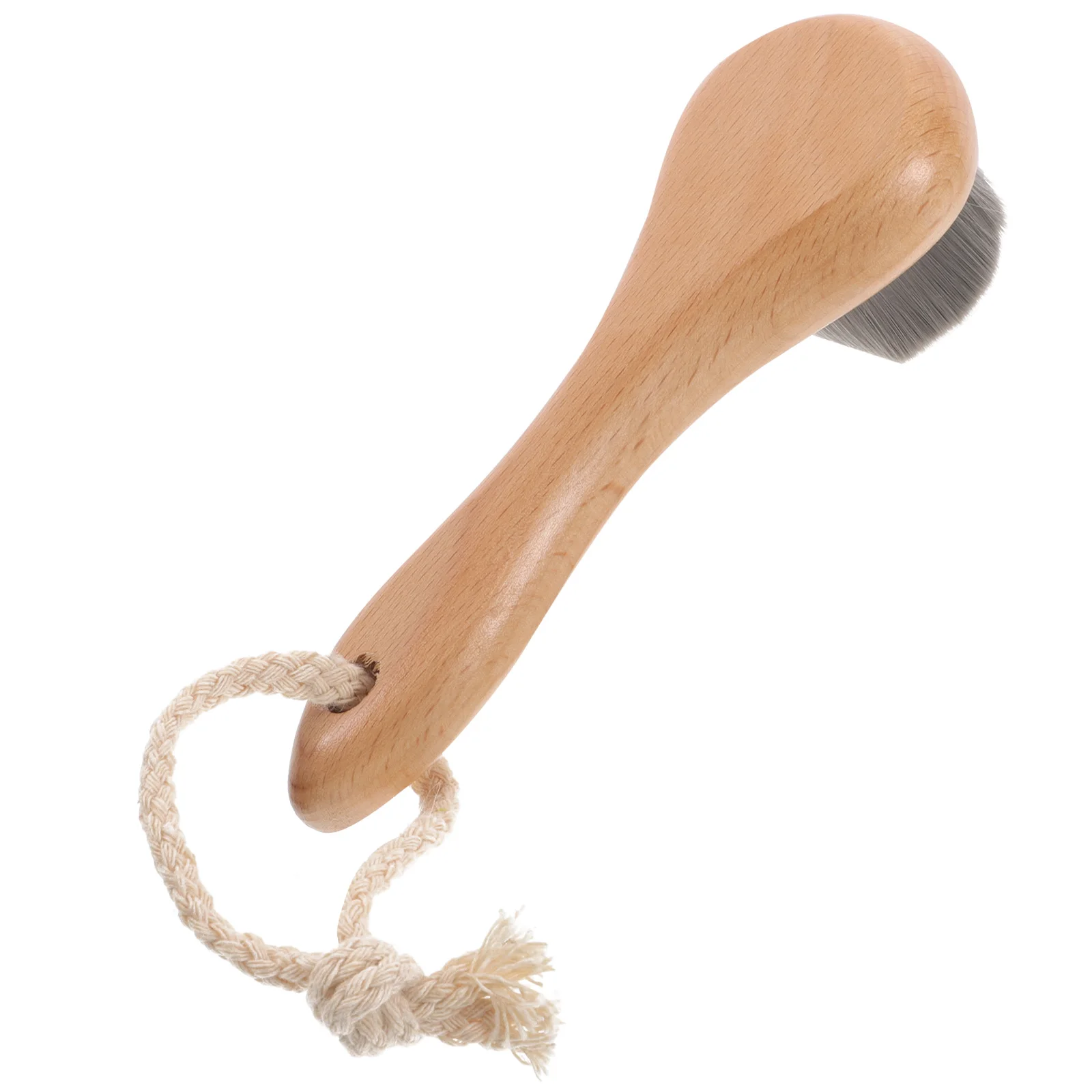 Soft Face Cleansing Brush Long Handle Deep Exfoliating Fiber Bristles Face Wash Tool for Daily Skin Care and Gentle Facial