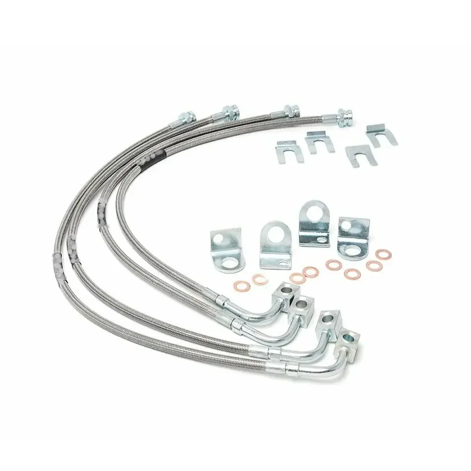 Front & Rear SS Brake Line Set for     Wrangl*er JK 07-18 89716
