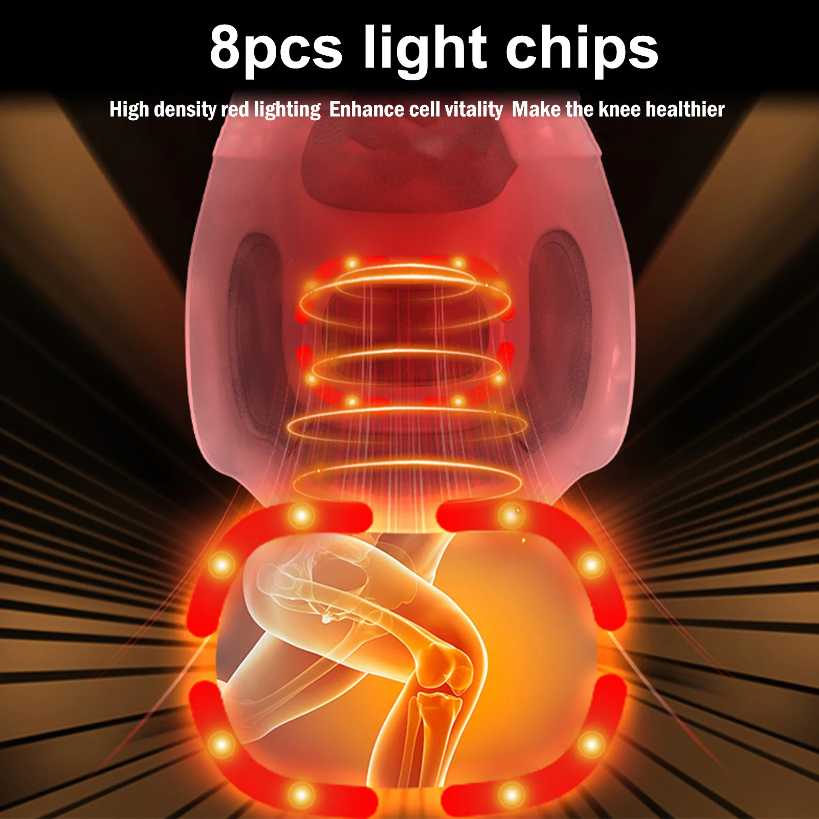 مدلك الركبة الكهربائية الساخن ضغط الاهتزاز جهاز تدليك الركب 8 طرق 14 التروس تعزيز الدورة الدموية جهاز تدليك الركبة اللاسلكي #5