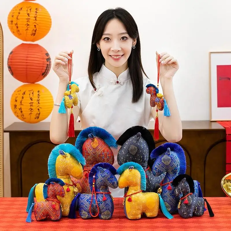 15/20/25cm Traditional Styled Horse Plush Toy - Rich Fabric, 2026 Year of the Horse Mascot - Ideal Festival Gift