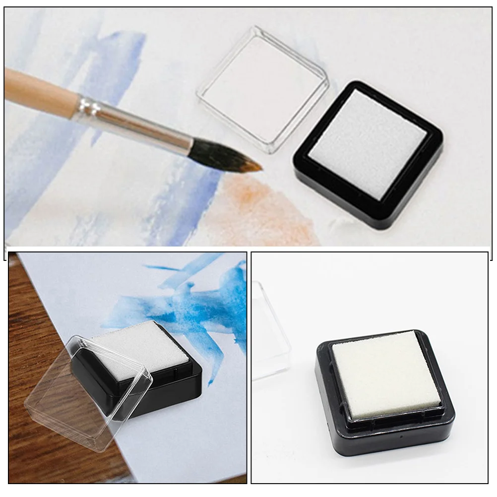 12pcs Blank Ink Pads Diy Craft Stamp Pad Multi-Function Reusable Finger Ink Pad For Scrapbooking Office Supply Classroom Art