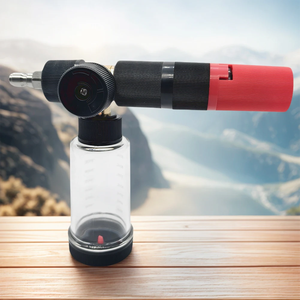 

100ml Water Foam Pot with 1/4 Inch Quick Connector Car Wash Foam Sprayer Adjustable Foam Spray Pot for Cleaning Cars SUVs