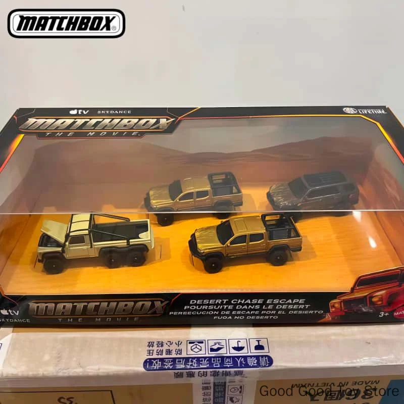 In Stock Matchbox The Movie DESERT CHASE ESCAPE 4-Pack Set JMB53 1:64 Alloy Diecast Model Car Collection Toy Holiday Gift