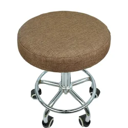 Four Seasons Linen Chair Cover Round Bar Stool Cover Dental Chair Cover Tabouret de Bar Seat Slipcover Diameter 30/33/35/40cm