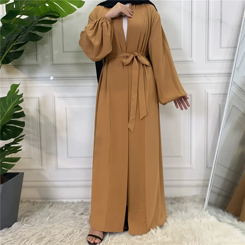 

Dubai Ramadan Eid Muslim Women Open Abaya Kimono Maxi Dress Modest Casual Kaftan Arabic Robe Femme Islamic Jalabiya Clothing