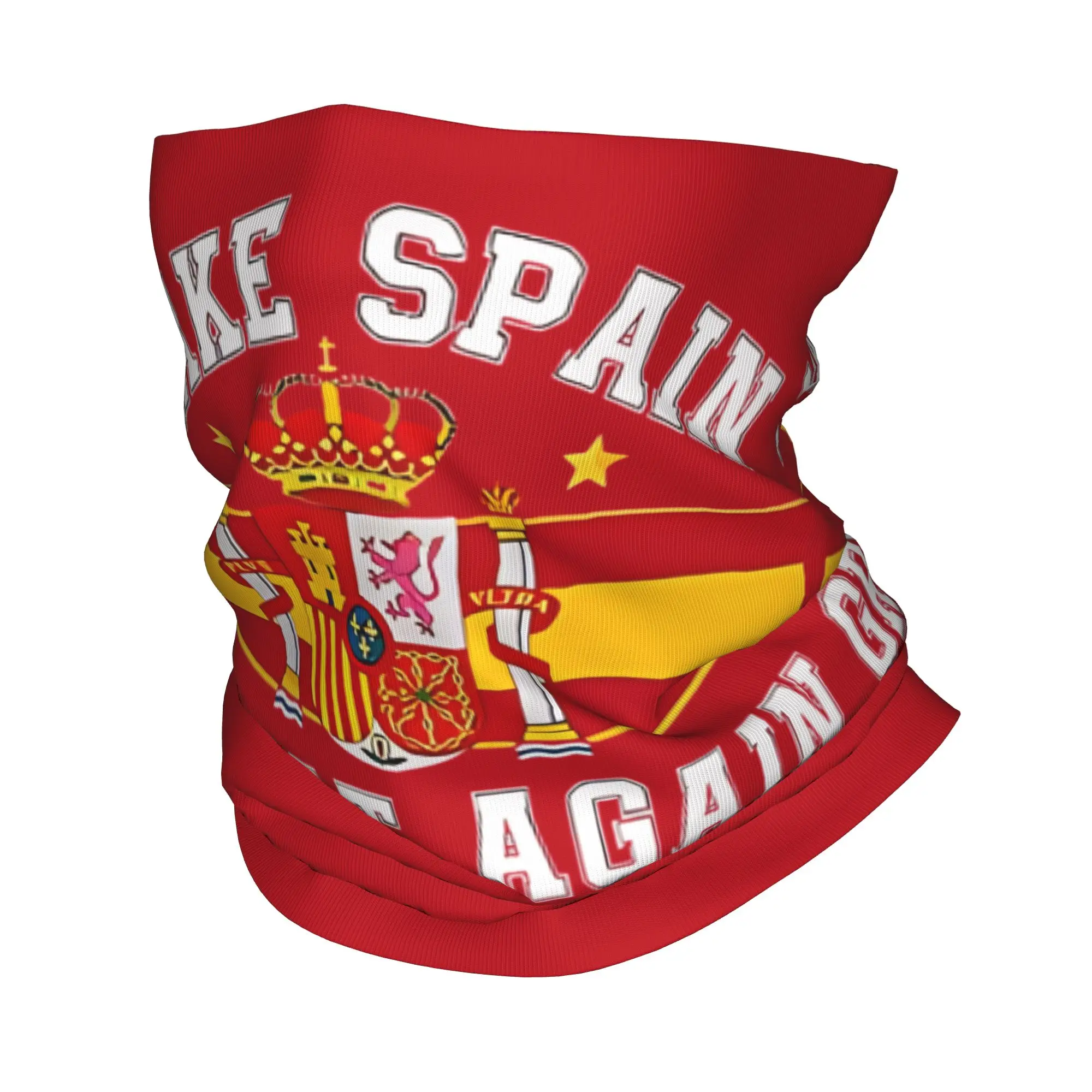 Make Spain Great Again Spanish Pride Bandana Neck Gaiter Printed Espana Balaclavas Wrap Scarf Multi-use Headband Riding Adult