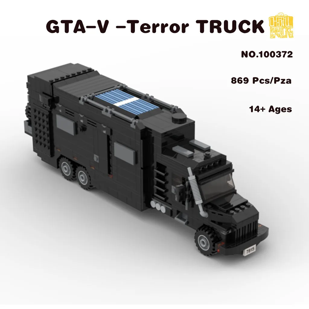 MOC-100372 GTA-V -Terror TRUCK Model With PDF Drawings Building Blocks Bricks Kids DIY Toys Birthday Christmas Gifts