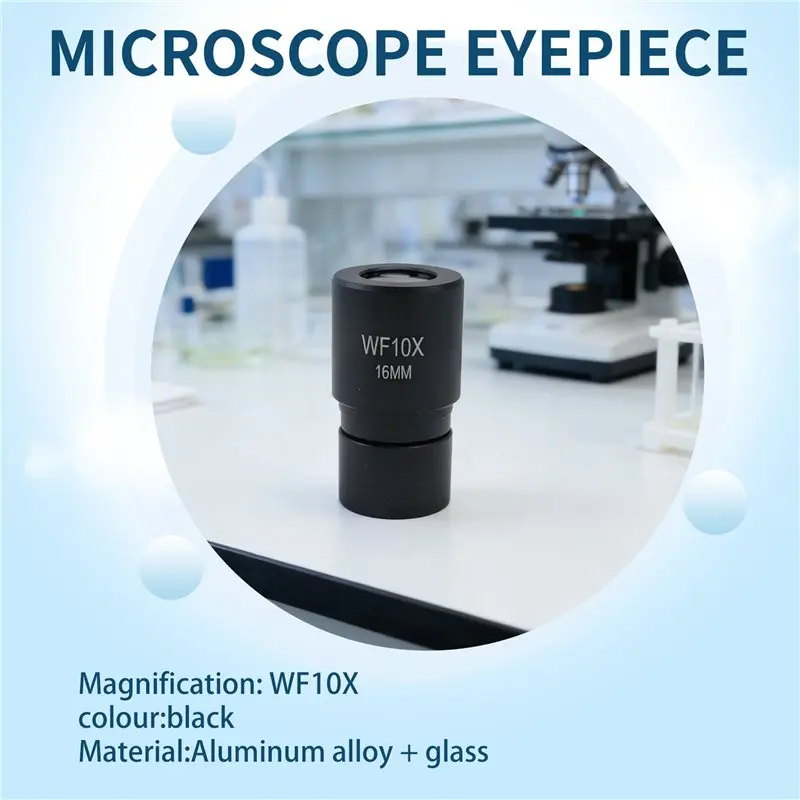 Microscope Eyepiece Lenses, DM-R001 WF10X 16Mm Eyepiece For Biological Microscope Ocular Mounting 23.2Mm With Scale 0.1Mm-A82Z