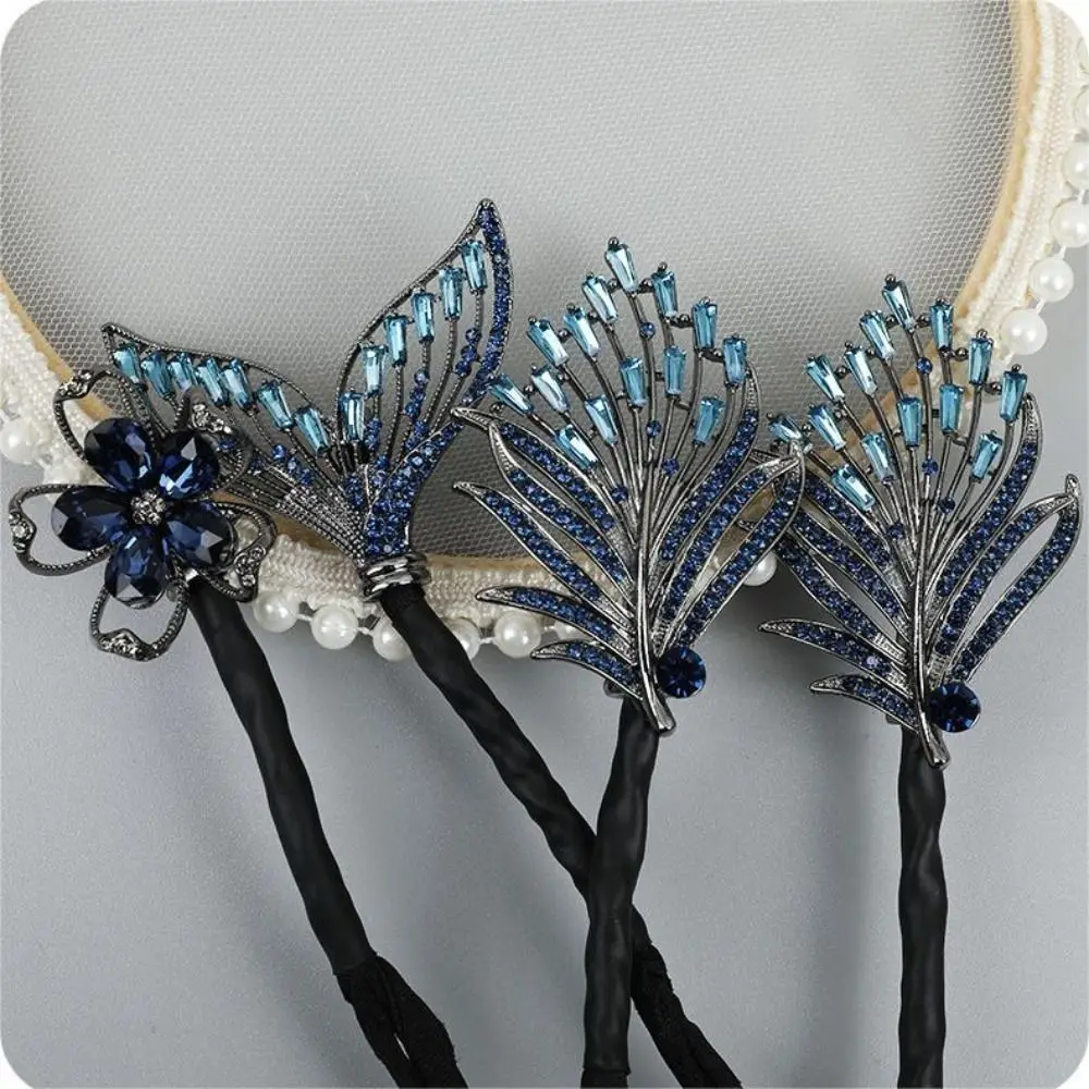 Hair Accessories Rhinestone Flower Hair Clip Gift Whale Tail Hair Styling Tool Hair Bun Maker Hair Twist Maker Girl