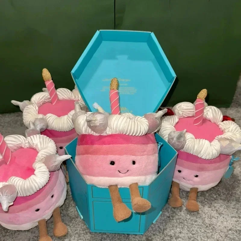 

Apricot Lamb Cherry Rainbow Birthday Cake Plush Doll – Cute Home Decoration with Gift Box, Interactive Toy for Cats & Dogs