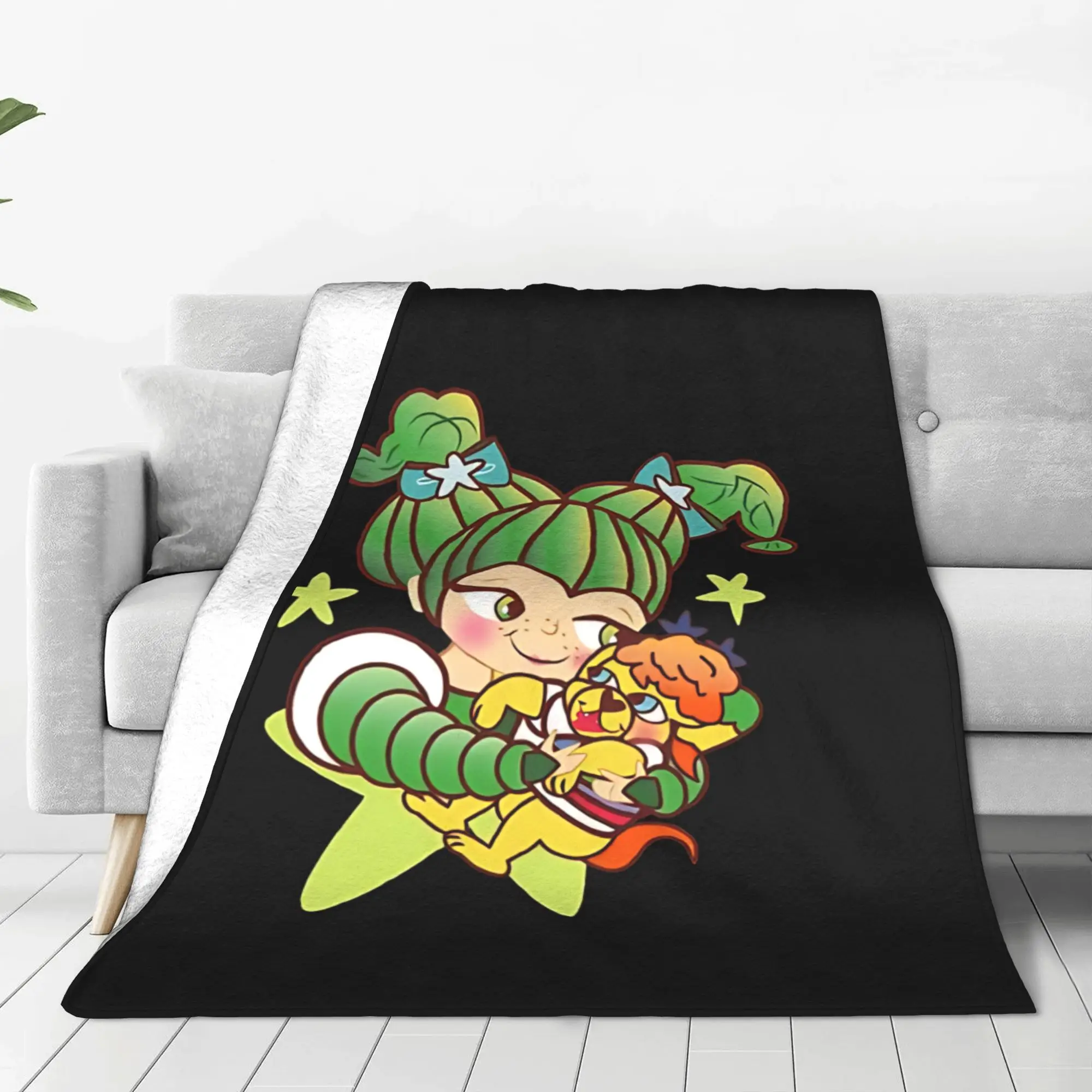 1PC Home Cute Room Decor Cute Fantasy Blanket Throw Blanket R-Rainbow Brite Novelty Warm Blanket All Season