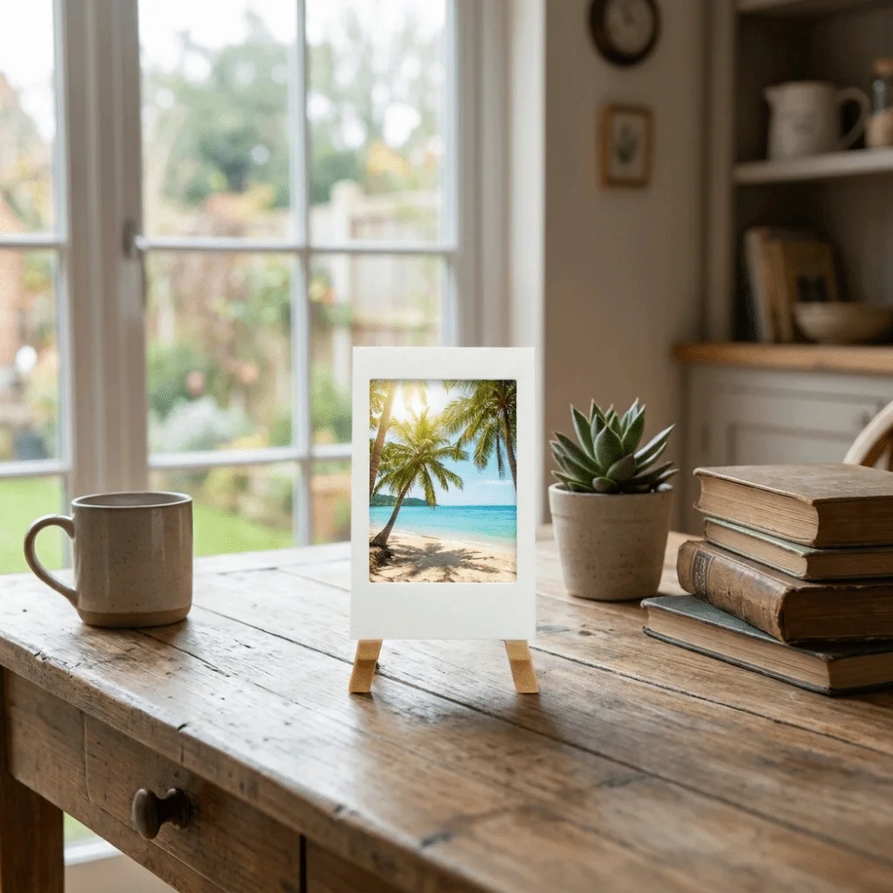 Creative Plastic 3D Printed Mini Photo Frame Minimalist Decorative Picture Frame Ornaments Postcard Display Rack Desktop Display