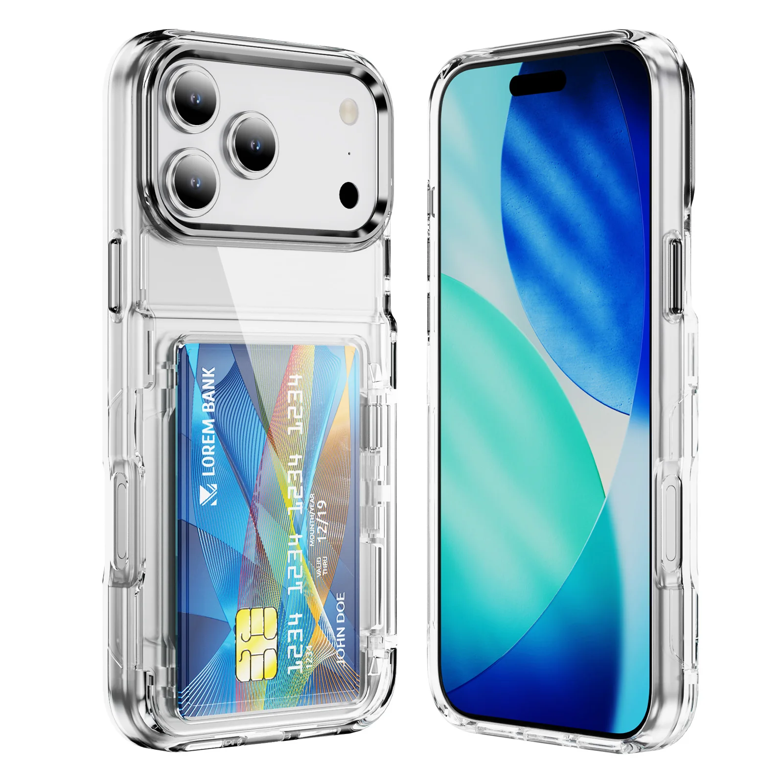 Coque Portefeuille Rigide En Acrylique Pour Iphone 17 Pro Max Iphone17 17 Air 12 13 Pro 15 16 14 Plus Iphone15 Iphone16