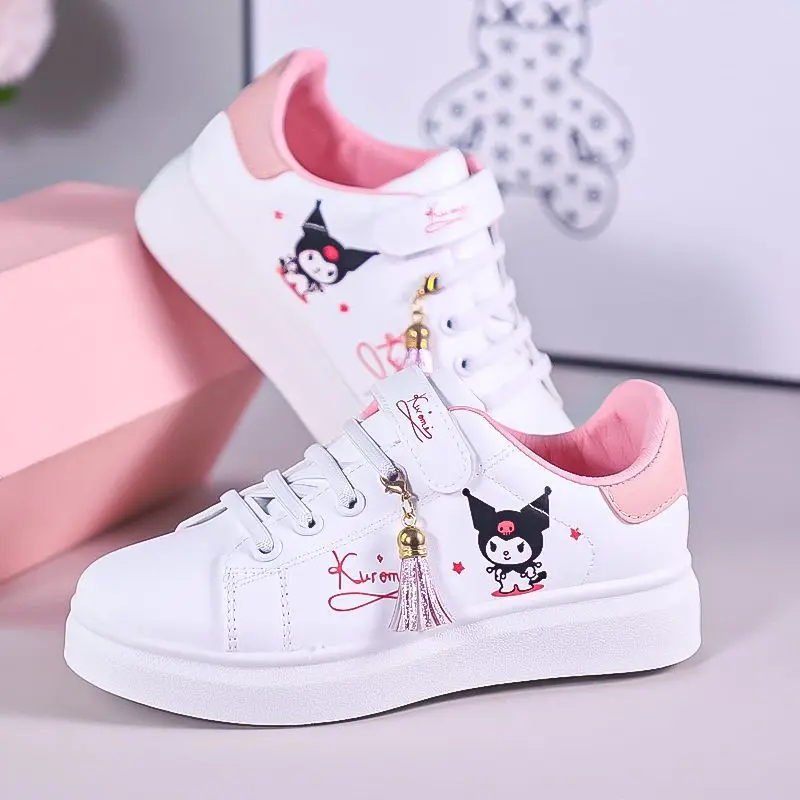 Kawaii Kuromi Shoes Cinnamoroll Sneakers Girls Heart Sanrio Cute Cartoon Anime Children Sports Shoes Breathable Birthday Gifts