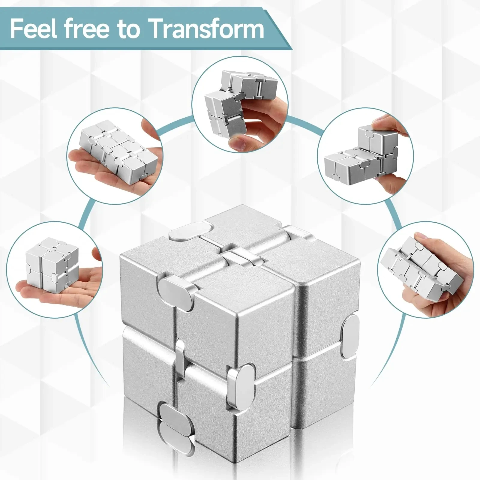 Original Neo Infinity Magic Cube Finger Toy Office Flip Cubic Puzzle Stress Relief Cube Block Educational Toy For Children Adult