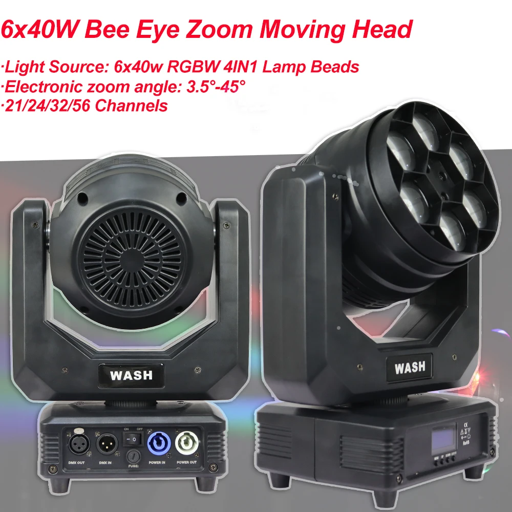 led rgbw grande bee eye lyre beam lavar a cabeca em movimento dmx 512 disco party disco stage effect case 4in 6x40w 01