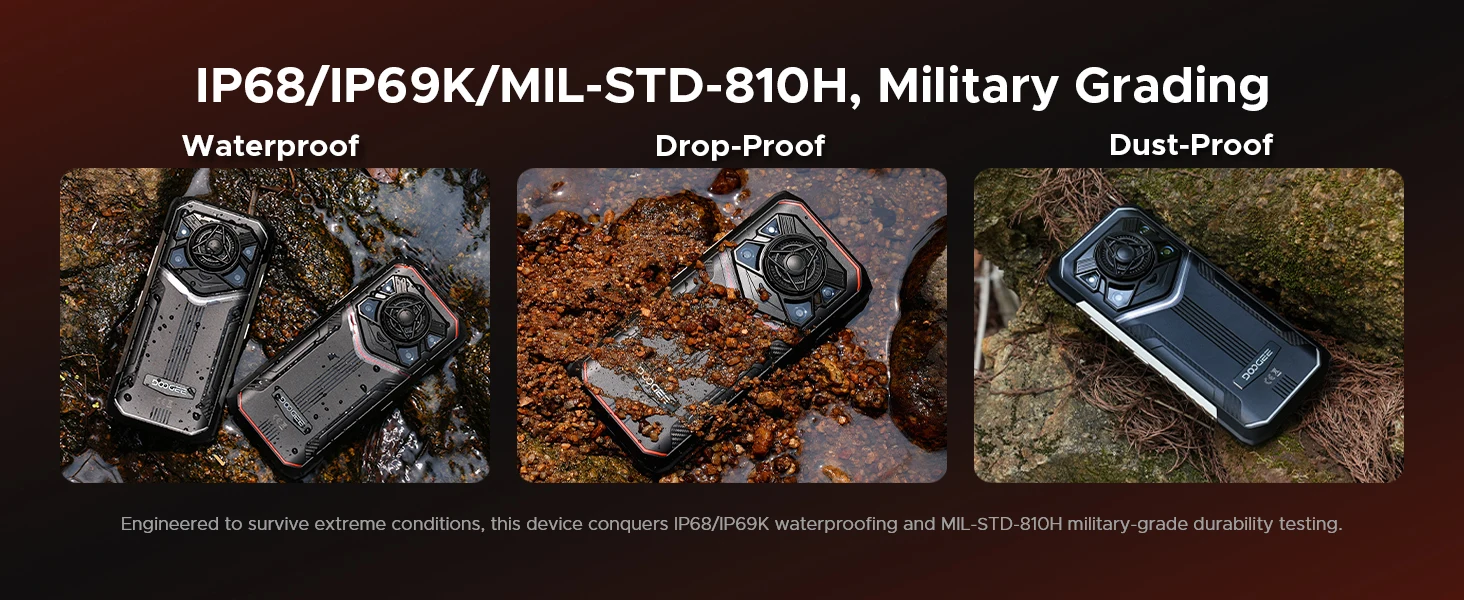 DOOGEE Blade20 Play 5G Rugged Phone Dimensity 7050 6.6'' Gemini Al 125dB Speaker 10300mAh Battery NFC Android 15 Mobile Phone