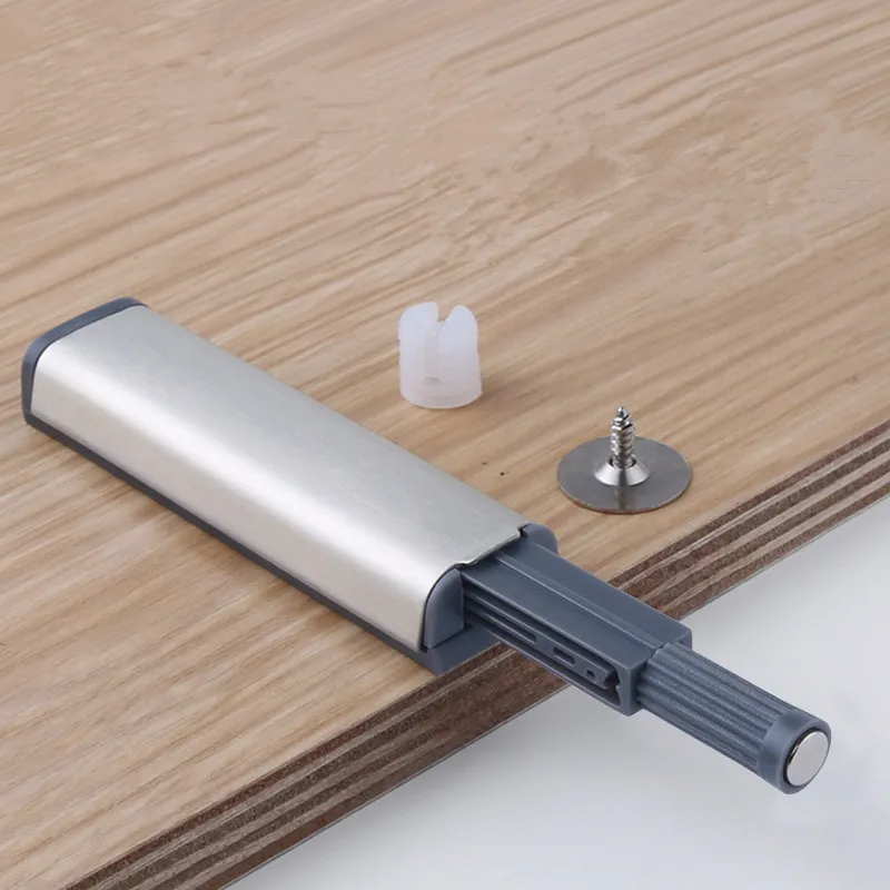Push To Open Cabinet Catches with Screws Magnetic Touch Latch Lock Cabinet Door Damper Buffer Closer Furniture Hardware