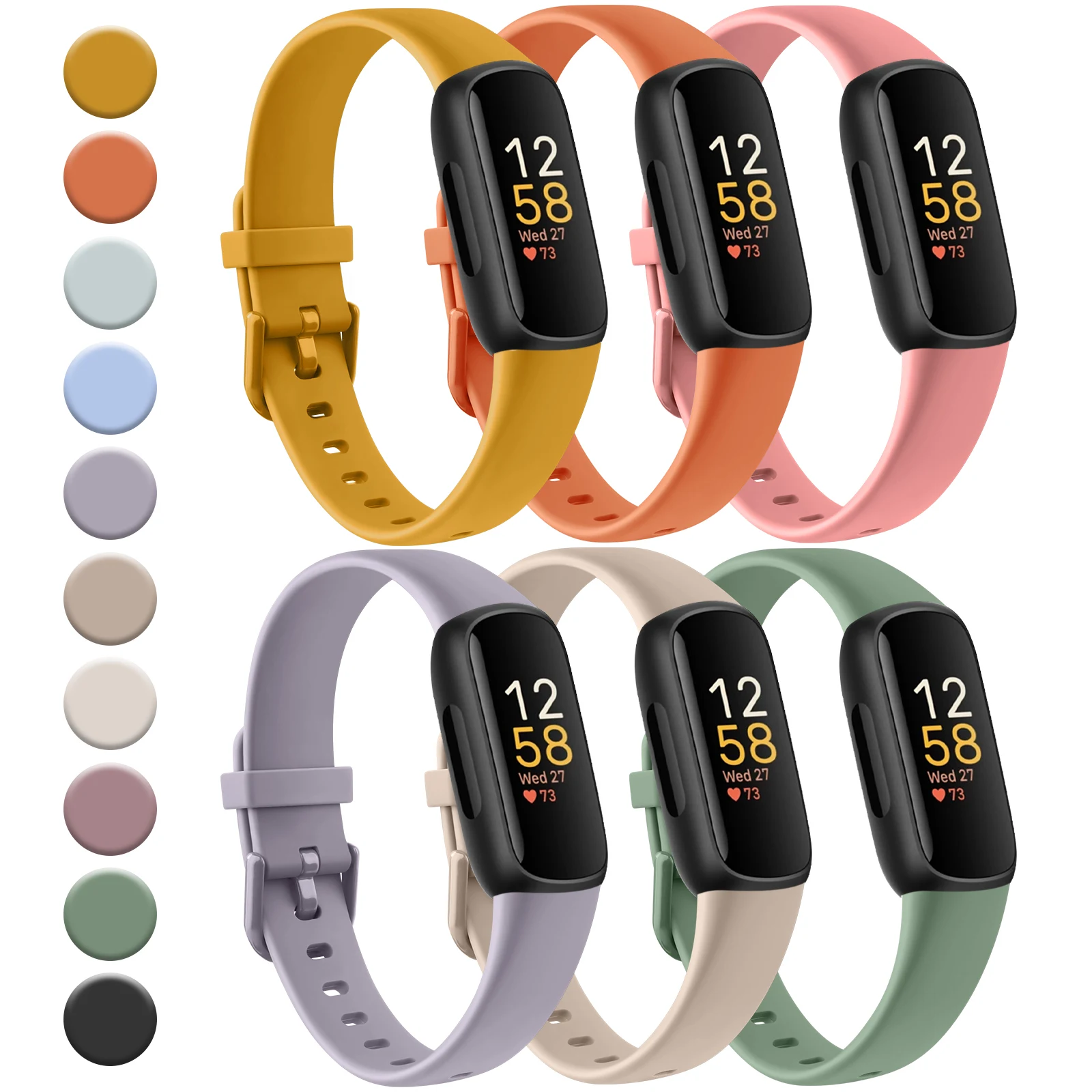 Weiches Silikonarmband für Fitbit Inspire 3, verstellbares Armband für Fitbit Inspire 3, Sportarmband-Ersatz