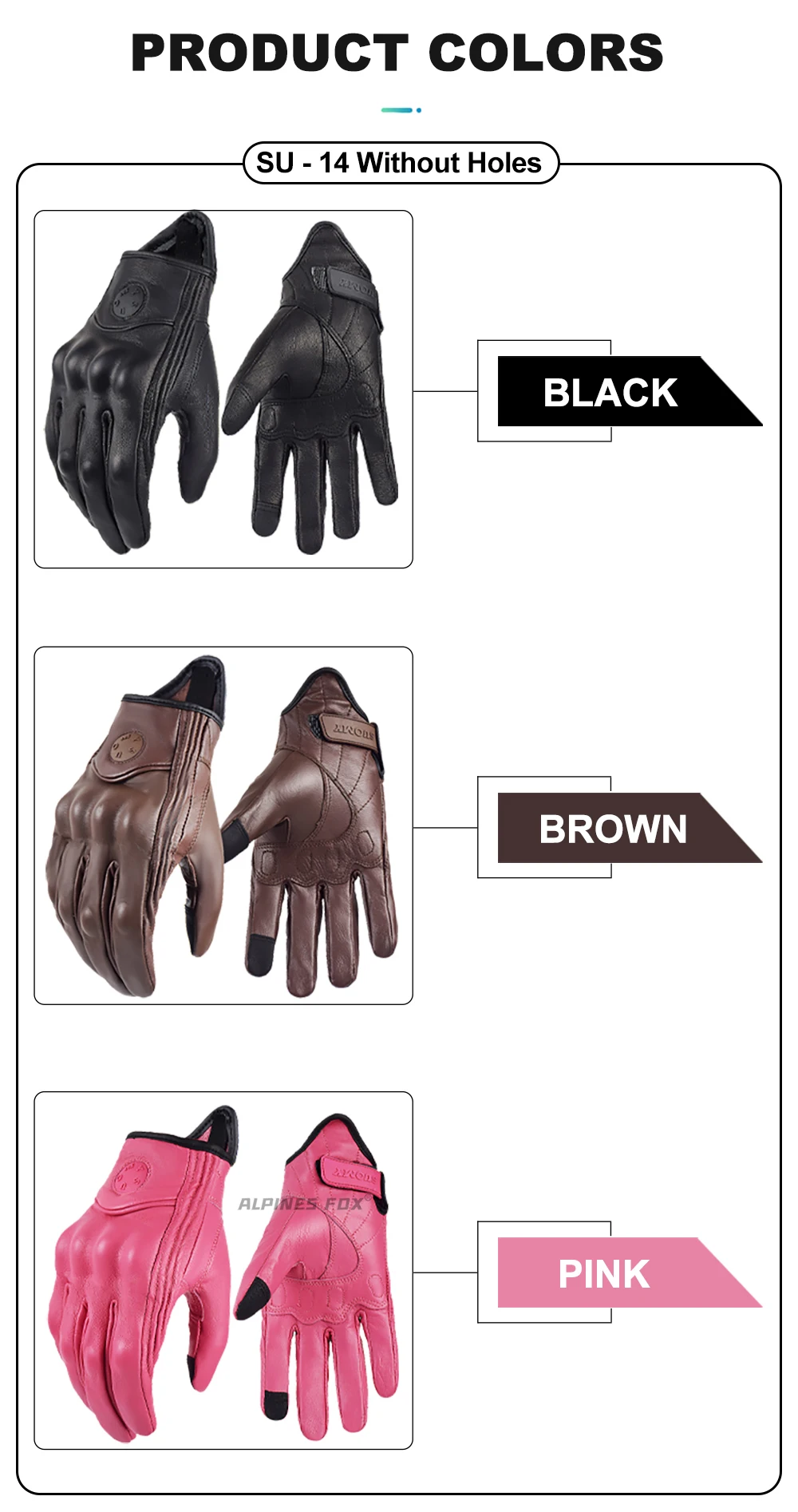 SUOMY Retro Leder Motorrad Handschuhe Männer Frauen Vinage Ziegenleder Motocross Handschuh Voll Finger Motorrad Vintage Biker Guantes Moto – Detail 4