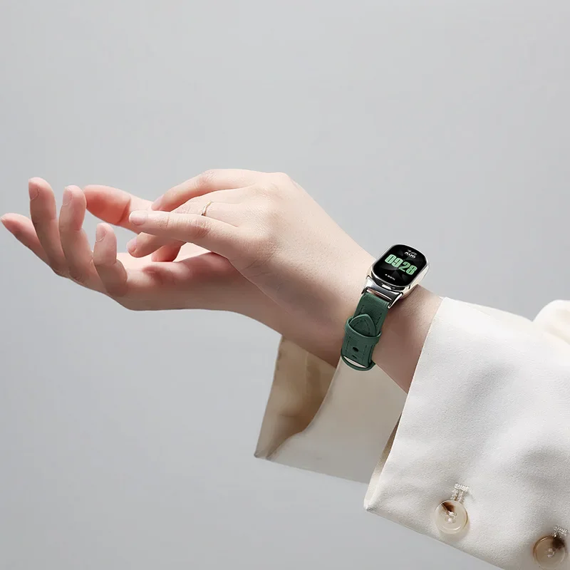 Pulseira de couro original para xiaomi mi banda 8, substituição pulseira, multicolor, nfc