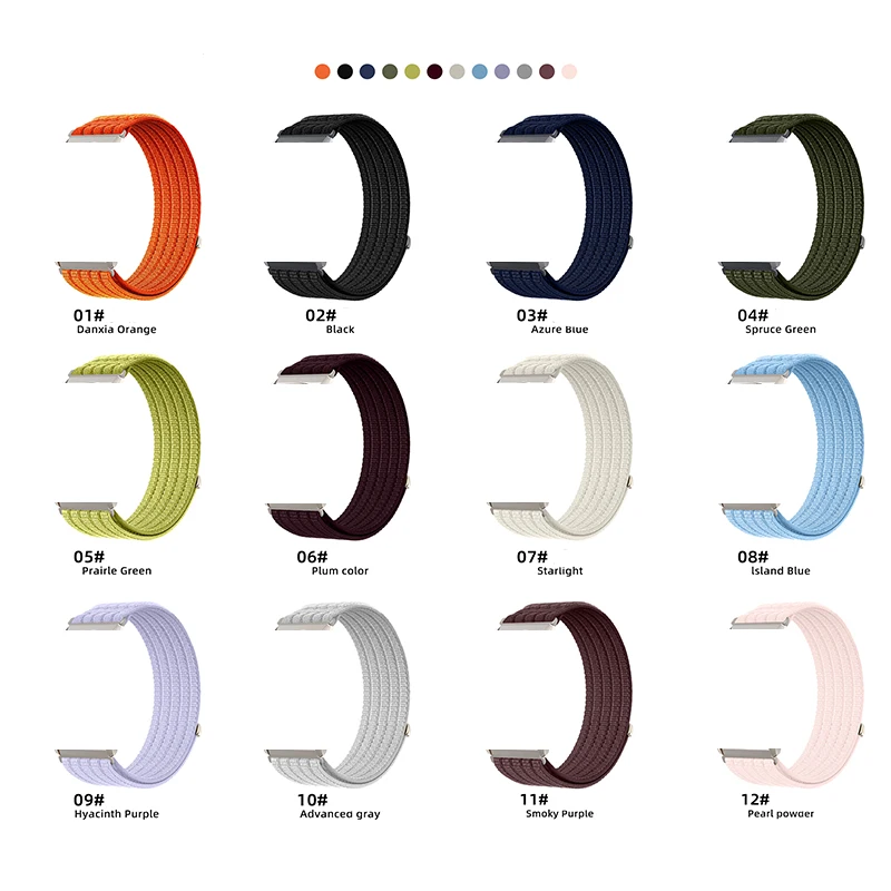 Mibro 18mm 20mm 22mm Sport Nylon Loop Woven Strap For Mibro GS pro / active / Lite2 / Mibro X1-A2-A1-C2-C3-T1-T2 Wristband