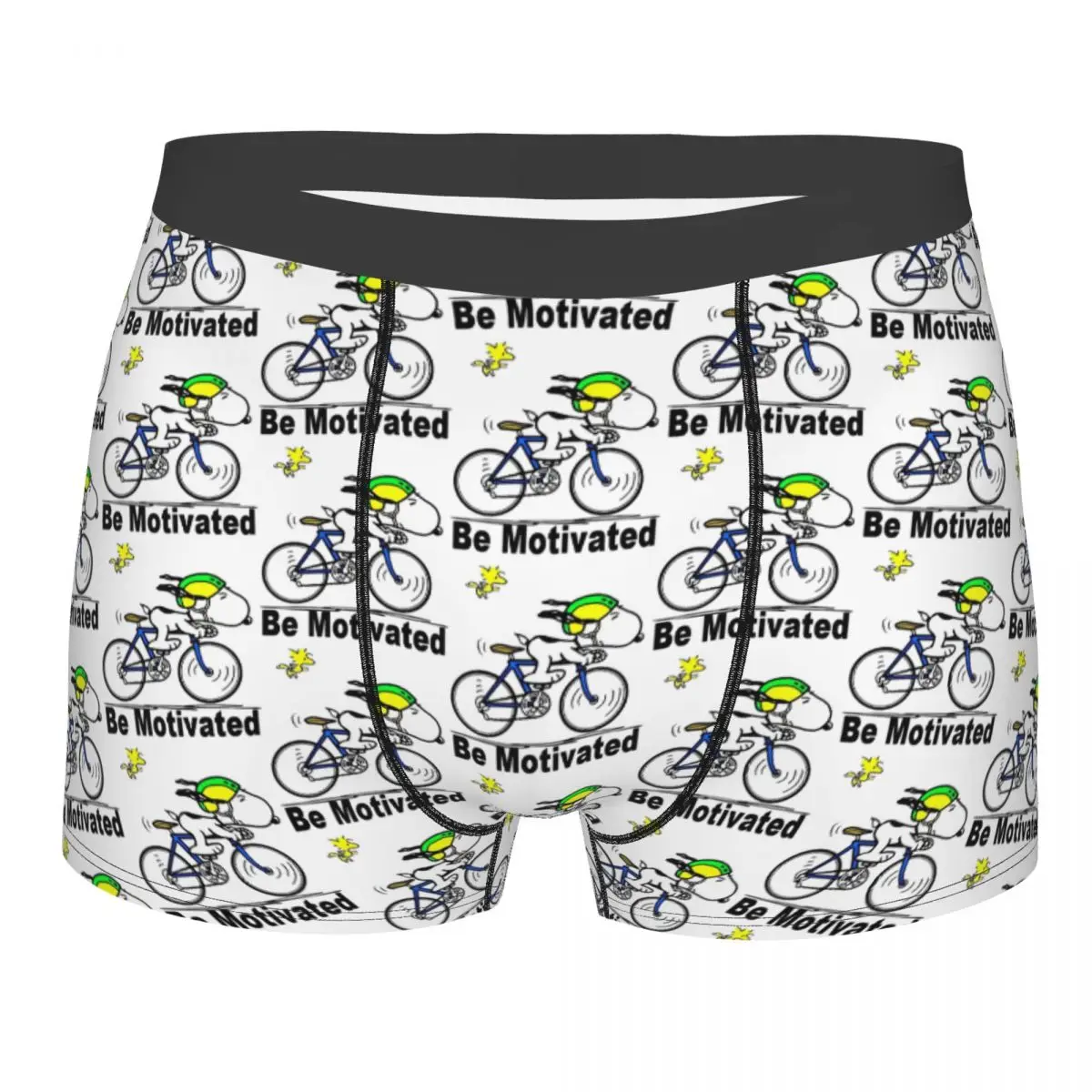 

Custom S-snoopys Be Motivated Boxer Shorts For Men 3D Printed Underwear Panties Briefs Breathable Underpants