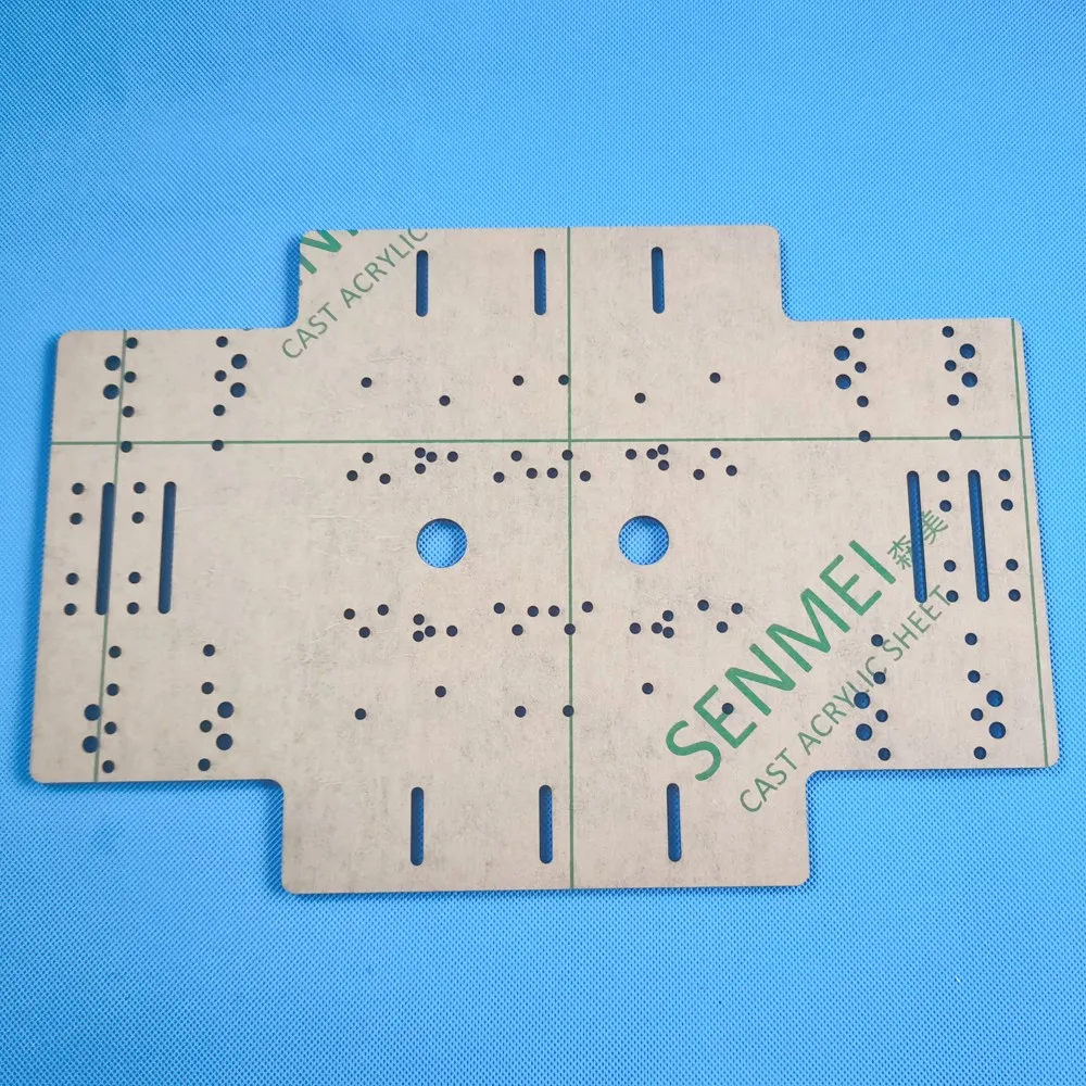 Big Acrylic Plate Frame Chassis with 50mm Couplings for Arduino STM32 Mecanum Wheel Robot Car Chassis DIY Toy Parts